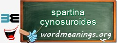 WordMeaning blackboard for spartina cynosuroides